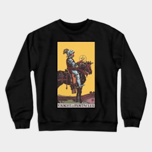 Tarot Card = Knight of Pentacles Crewneck Sweatshirt